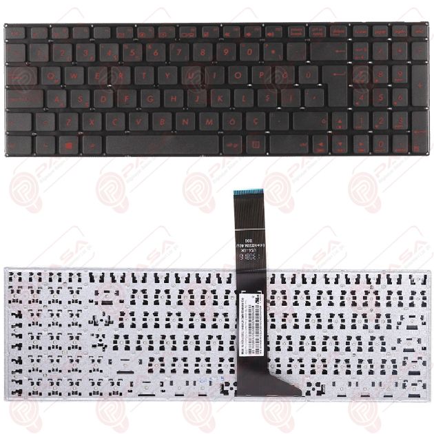Asus Y581C, Y581CC, Y581J, Y581JD, Y581JF, Y581JK, Y581JX Klavye Kırmızı Tuş Takımı Tuş Seti Türkçe