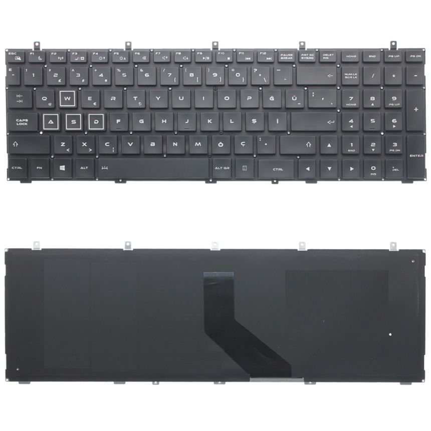 Casper Excalibur G860, G860.7700, G860.8750, G860-7700, G860-8750 Uyumlu Klavye Tuş Takımı Siyah TR