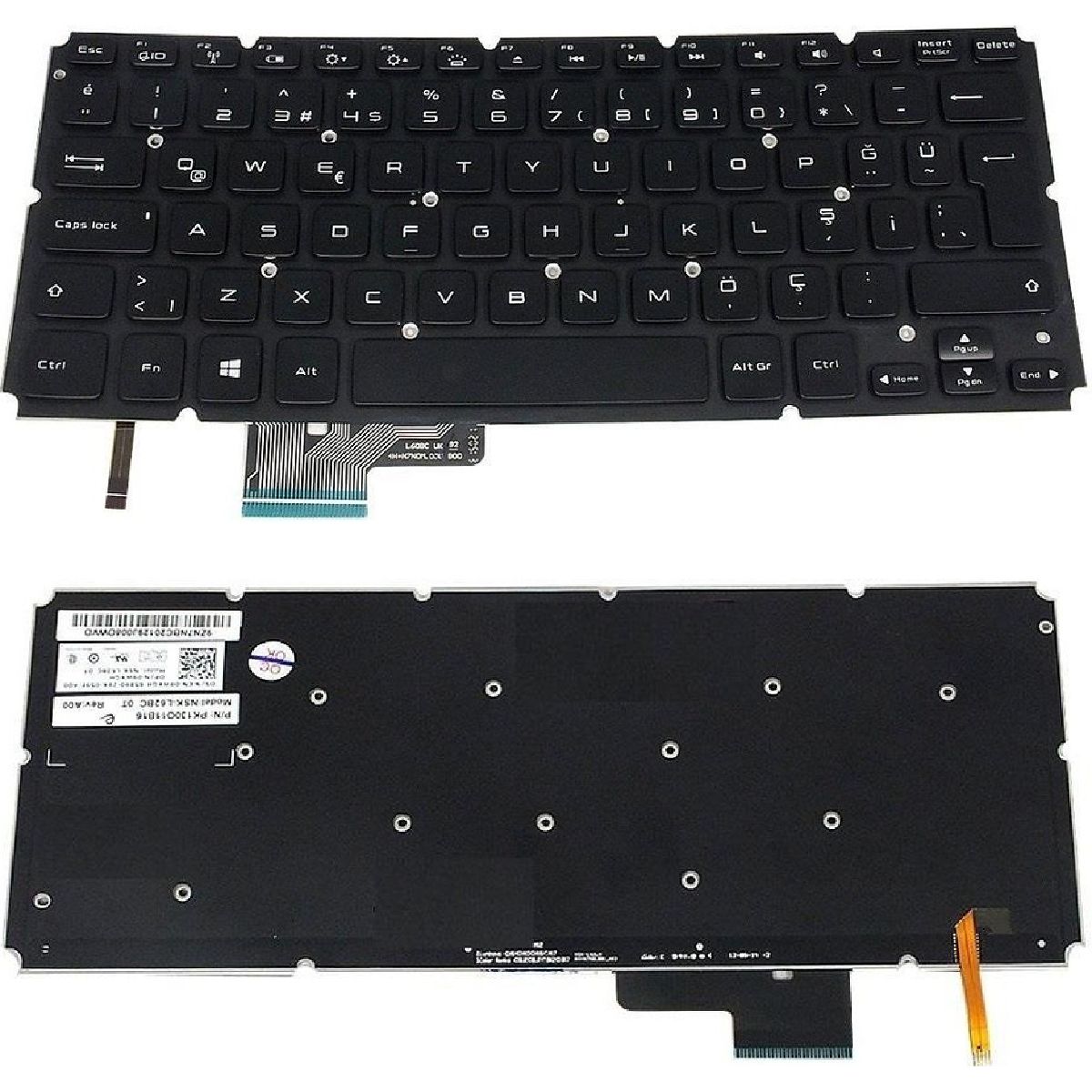 Dell XPS 15-L521X, L521X Klavye Tuş Takımı Tuş Seti Led Işıklı Siyah Türkçe