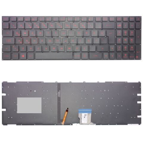 Asus GL502VS-FY307T, GL502VT-DS71 Uyumlu Klavye Tuş Takımı Tuş Seti Led Işıklı Siyah Türkçe