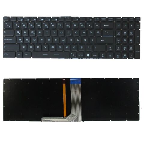 MSI GP62 2QD, GP62 2QE Klavye Tuş Takımı Işıklı Türkçe Q Siyah
