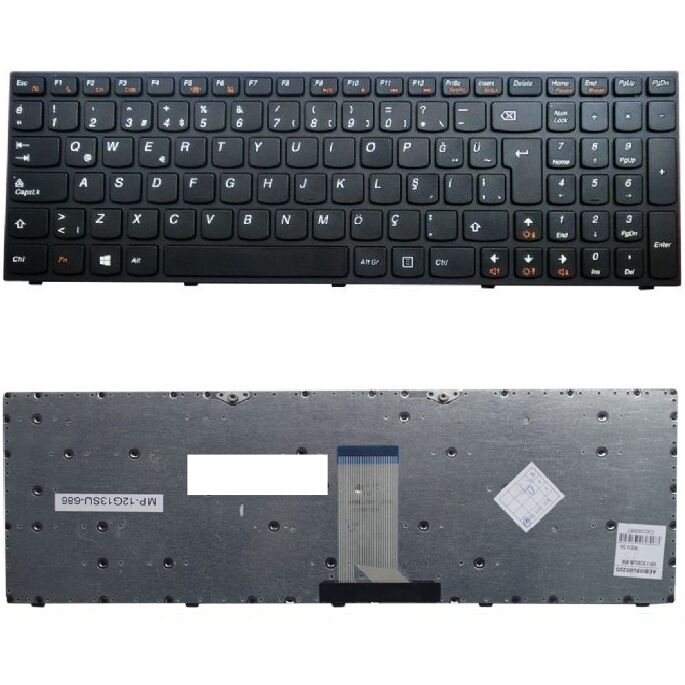 Lenovo AEBM5A00120, AELZ1A00210 Klavye Siyah Türkçe Tuş Takımı Tuş Seti