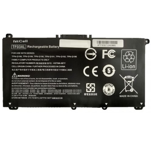 FitCell Hp TFO3, TFO3XL, TFO3041XL, TFO3041XL-PR Uyumlu Batarya Pil