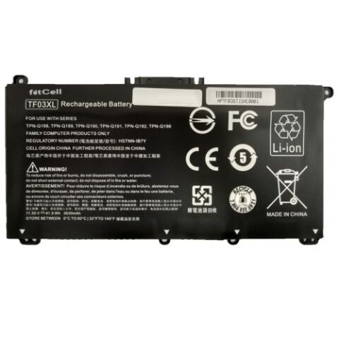 FitCell Hp TFO3, TFO3XL, TFO3041XL, TFO3041XL-PR Uyumlu Batarya Pil