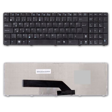 Asus K70iC, K70iD, K70iJ, K70iQ, K70SC, K71 Klavye Tuş Takımı Siyah Renk Q Türkçe