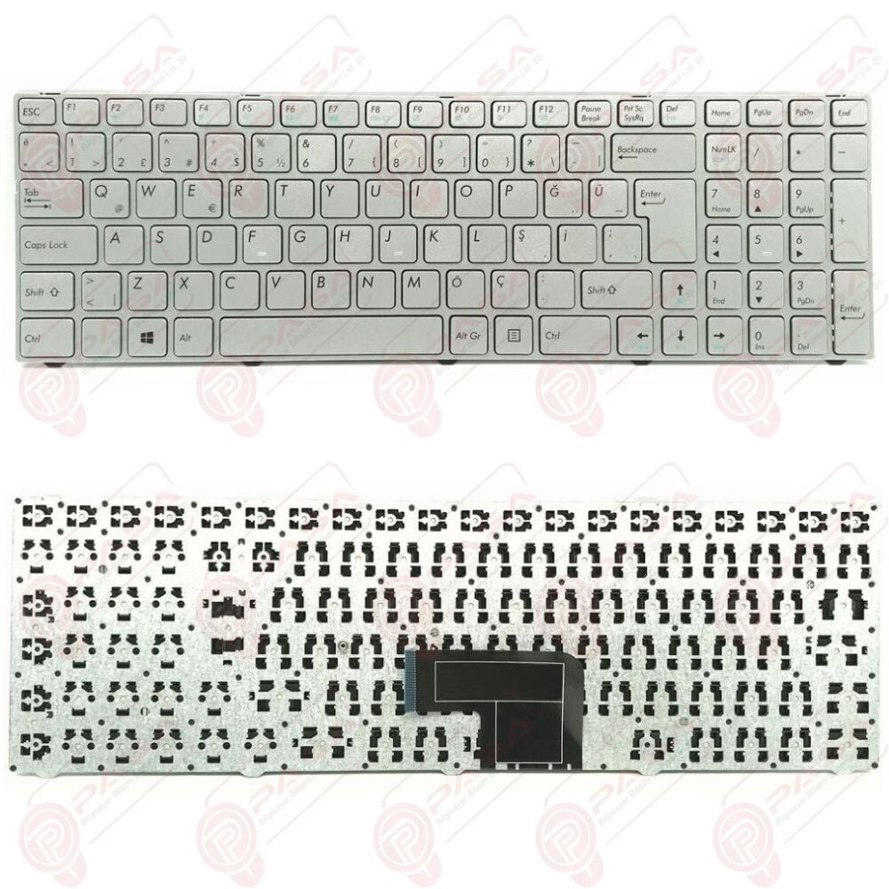 Casper Nirvana C17, D17 Klavye Tuş Takımı Gümüş Türkçe