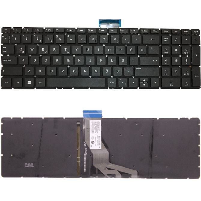 Hp 15-BS152NT, 15-BS153NT, 15-BS154NT Klavye Tuş Takımı Tuş Seti Led Işıklı Siyah Türkçe