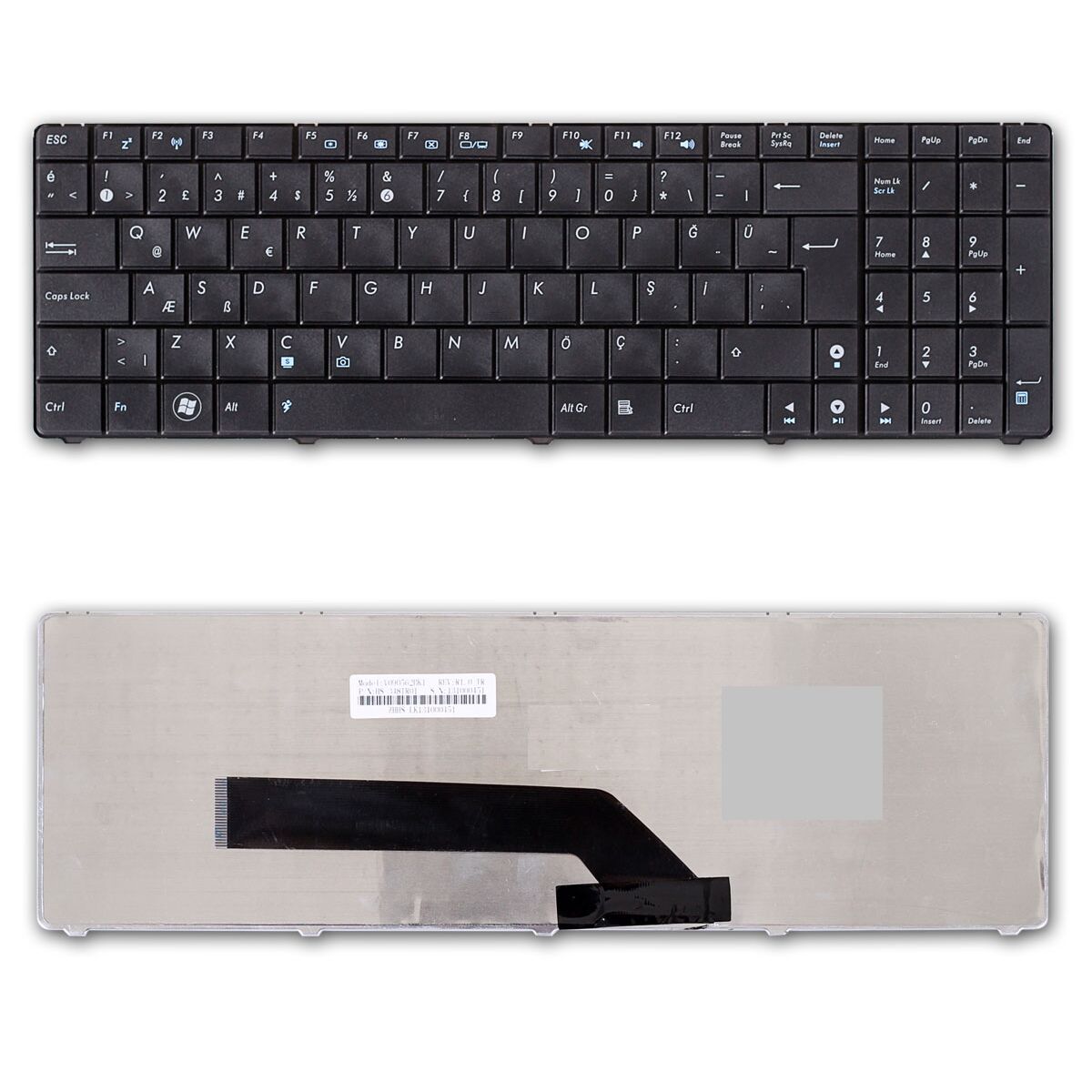 Asus P50IJ-SO176V, P50IJ-SX177D, P50IJ-X1 Klavye Tuş Takımı Q TR Siyah