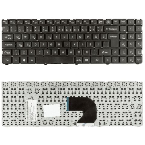 Grundig MP-12K76TQ-9206 Uyumlu Klavye Tuş Takımı Tuş Seti Siyah Türkçe