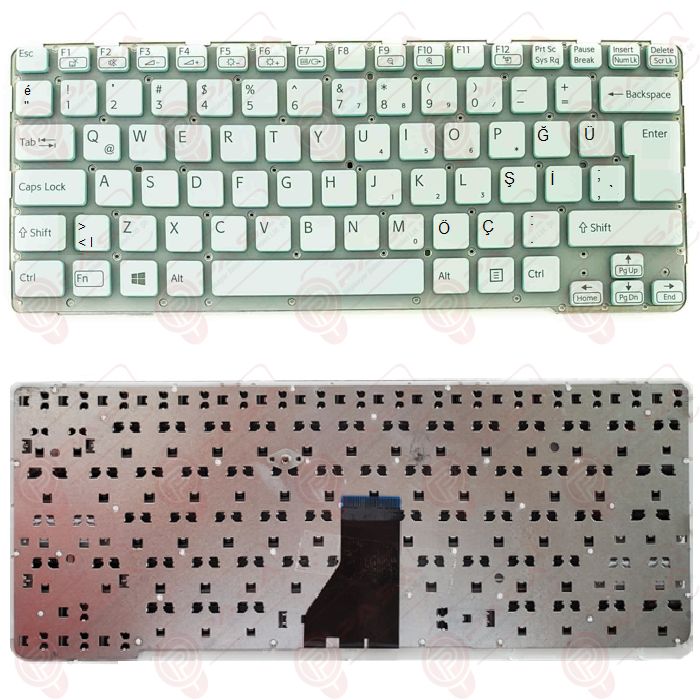 Sony Vaio SVE14128CV, SVE1412E1R Klavye Beyaz TR