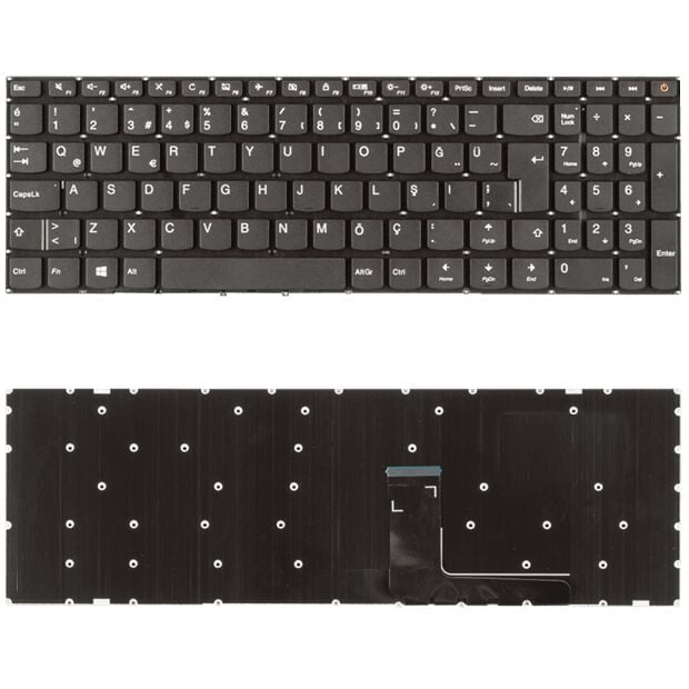 Lenovo ideapad 110-15ACL 80TJ 110-15AST 110-15IBR 80T7 80W2 80TR Uyumlu Klavye Siyah Türkçe