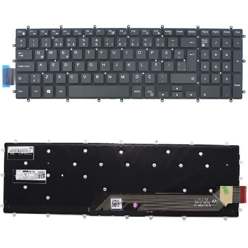 Dell G5-5500, G55500 Uyumlu Klavye Tuş Takımı Tuş Seti Siyah Türkçe