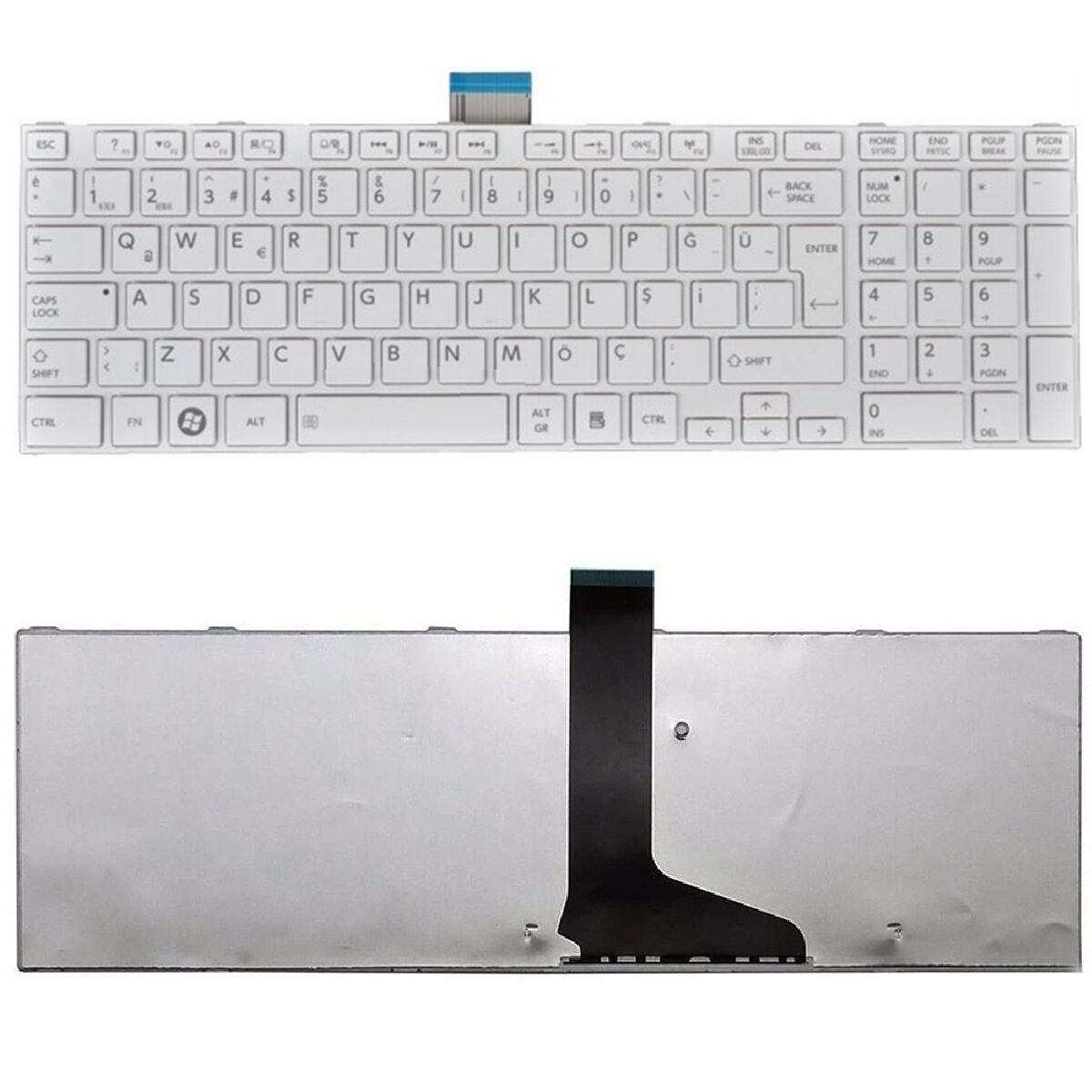 Toshiba Satellite L850-1W9 Klavye Tuş Takımı Tuş Seti Q BEYAZ Türkçe