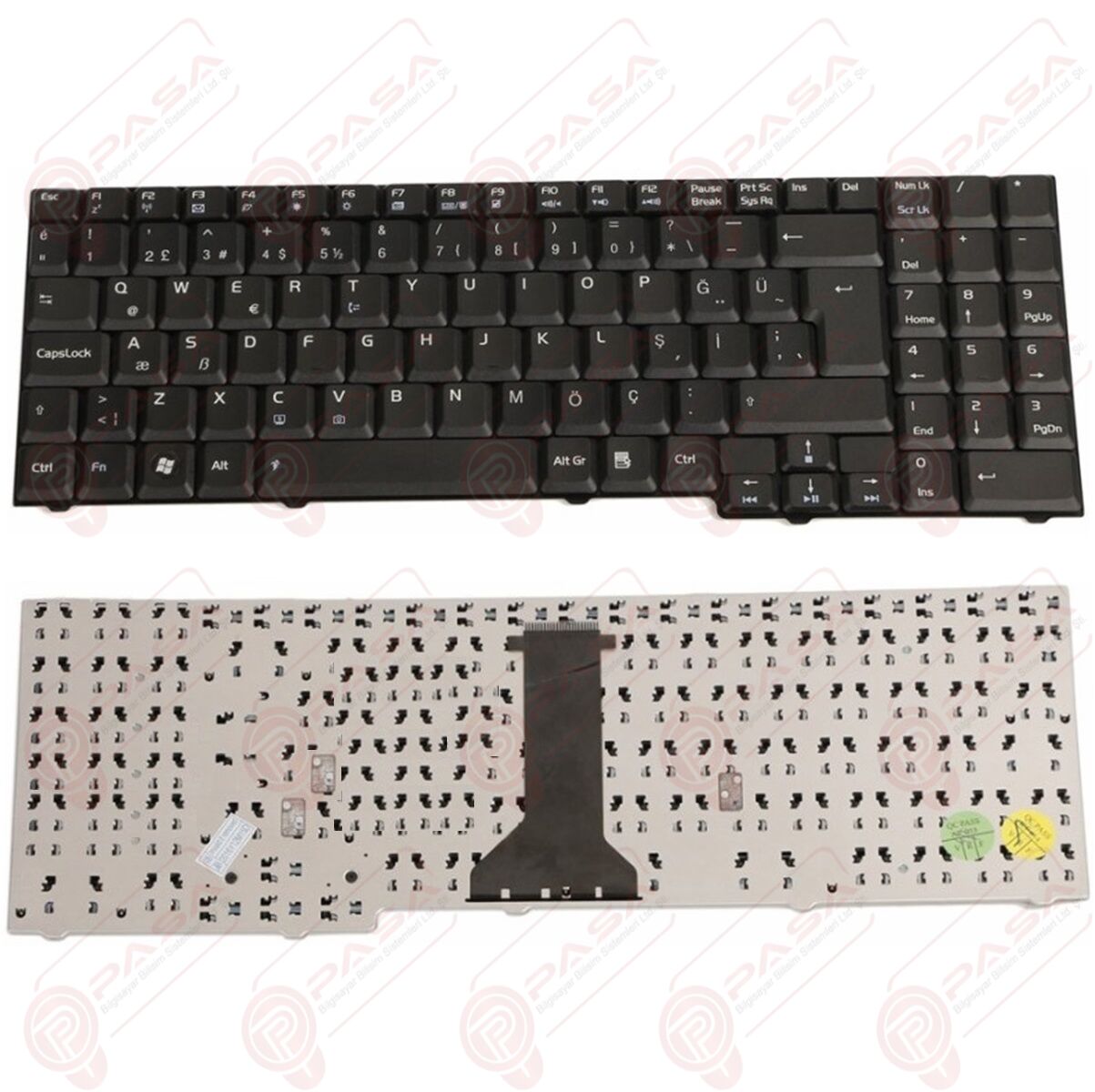 Asus 04GNJ61KUK307, 04GNJ61KUS307, 04GNLK1KUS00 Klavye Tuş Takımı Tuş Seti Siyah Türkçe