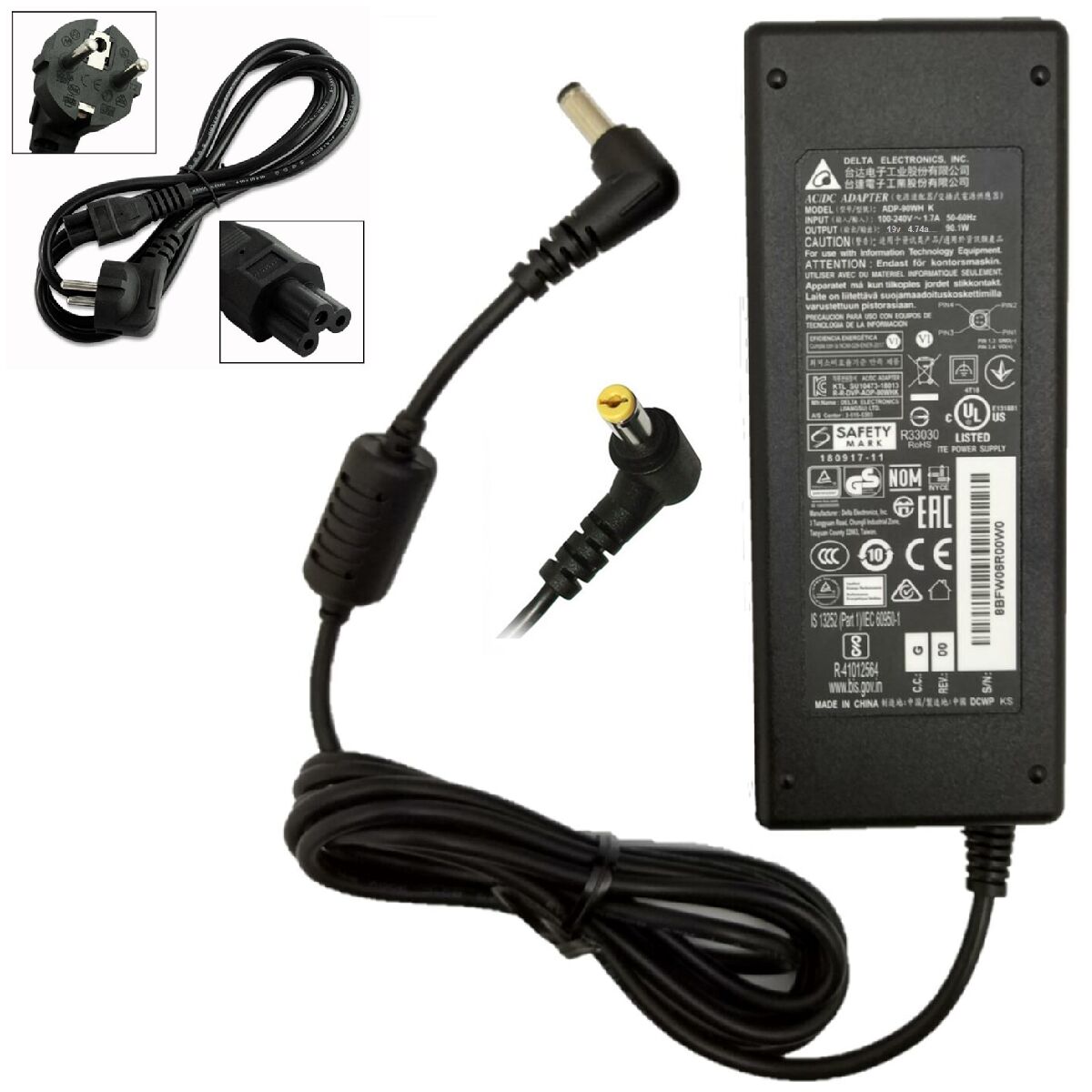Delta Electronics Packard Bell TE11-HC-602TK, TE11-HC-700TK Adaptör Şarj Aleti Şarj Cihazı
