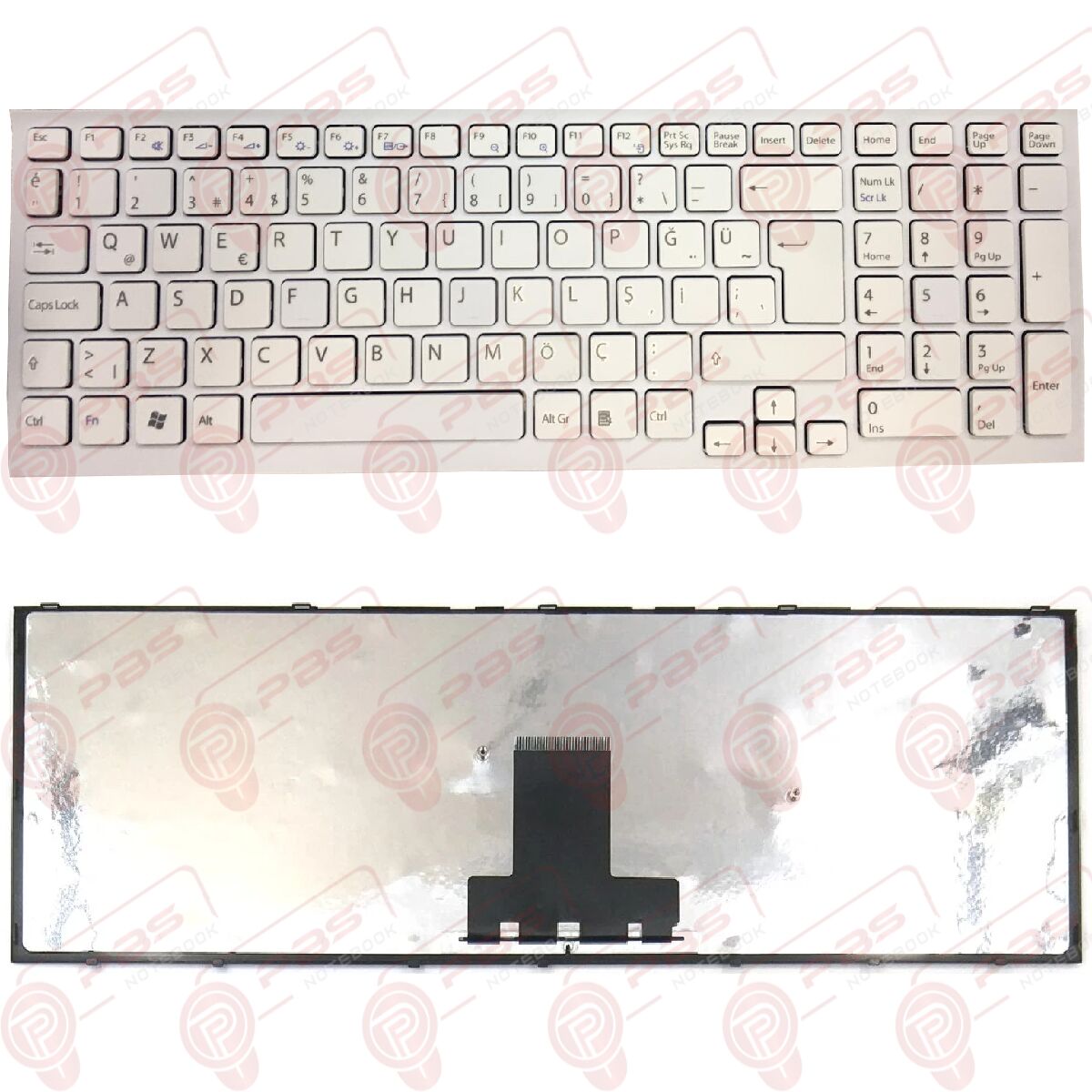 Sony Vaio VPCEB3L1E, VPCEB3L9E, VPCEB3M1E Klavye Beyaz TR
