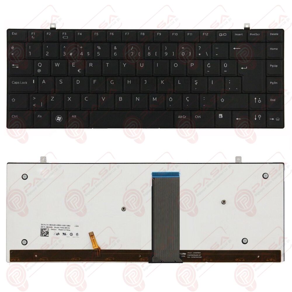 Dell Studio XPS 1640, 16-1640, 16 1640 Klavye Tuş Takımı Tuş Seti Led Işıklı Siyah Türkçe