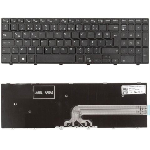 Dell inspiron 5557, 15-5557, 15 5557 Klavye Tuş Takımı Tuş Seti Siyah Türkçe