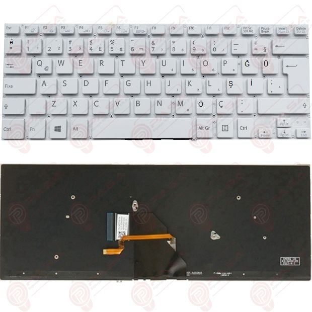 Sony Vaio SVF1421X2E, SVF1421P2E Klavye Led Işıklı Beyaz TR