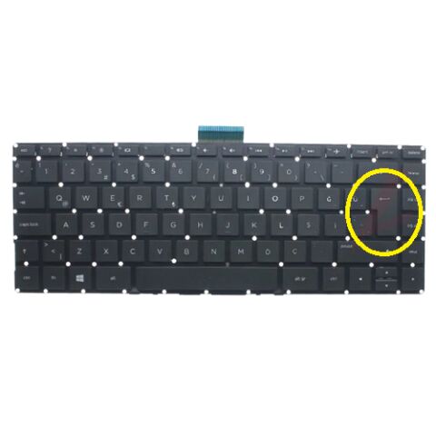Hp Pavilion 13-S, 13-S000, 13-S100 x360 Uyumlu Klavye Tuş Takımı Büyük Enter Tuş Seti Siyah Türkçe