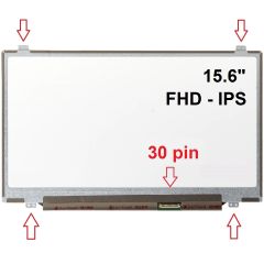 Asus S510UN-BR128T, S510UN-EH76 Ekran 15.6 Slim 30 Pin FHD IPS Laptop Ekranı