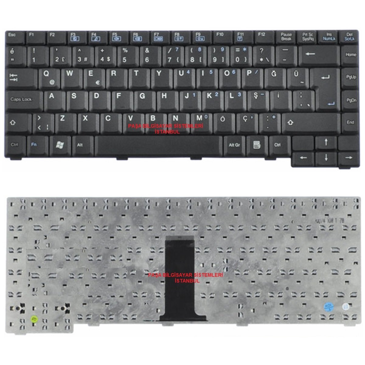 Aidata AN-523, M54N, M55, M55G Klavye Tuş Takımı Tuş Seti Siyah Türkçe