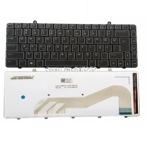 PK130BB1A01 V109002CS1 V109002CK1 00MJ7Y 0MJ7Y 0PYTVX PYTVX 0T3VFT T3VFT Klavye Işıklı Siyah Türkçe