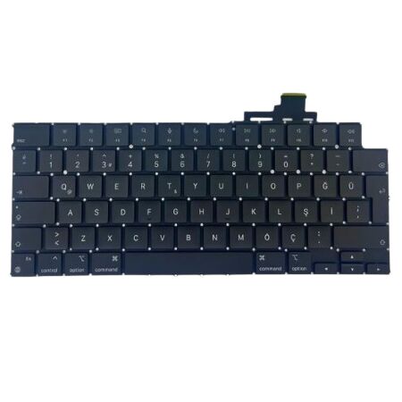 Apple Air 13 M2 A2681 Uyumlu Klavye Tuş Takımı Tuş Seti Siyah Büyük Enter Türkçe