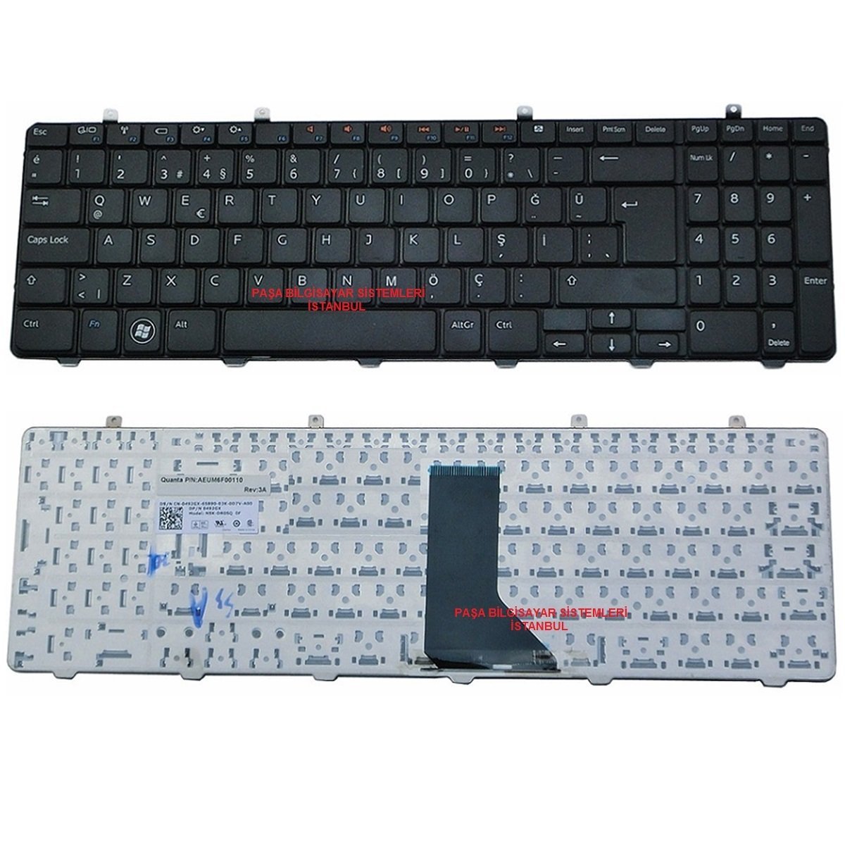 Dell inspiron 1564, P08F, P08F001 Klavye Tuş Takımı Tuş Seti Siyah Türkçe