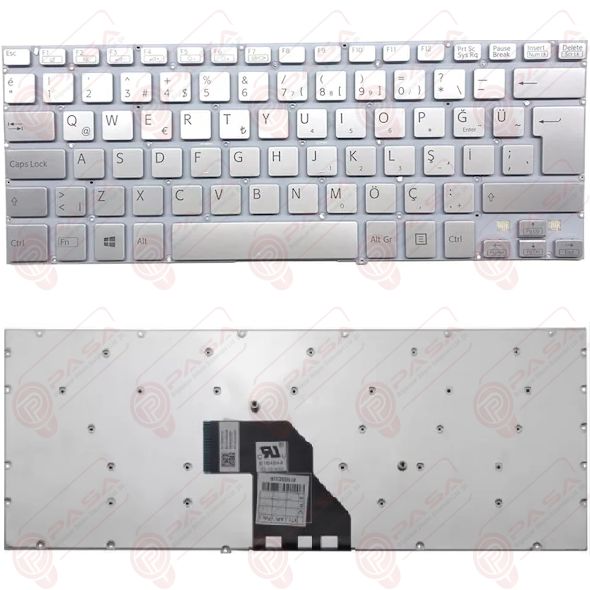 Sony 9Z.NADBQ.001, 9Z.NADBQ.101, 9Z.NADBQ.00T Klavye Gri TR