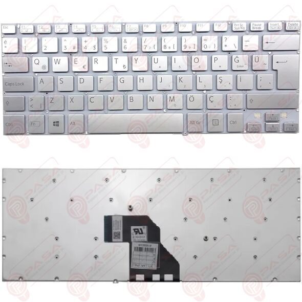 Sony Vaio SVF14213CXP, SVF14213CXW, SVF14214CXB Klavye Gri TR