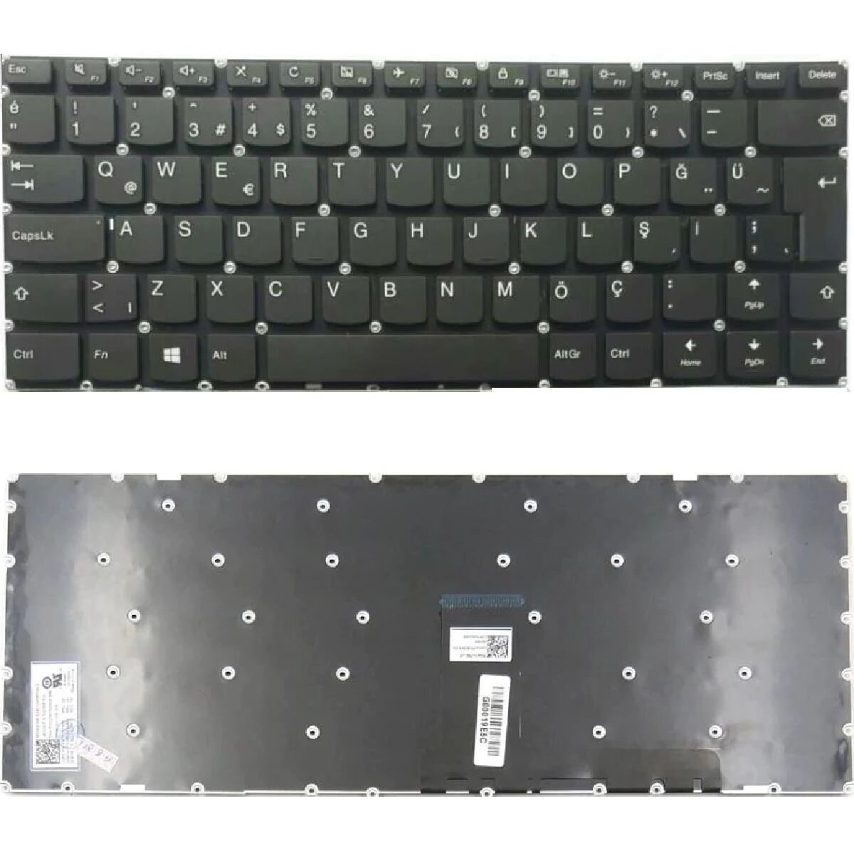 Lenovo B110-14IBR 80UQ V110-14AST 80TC V110-14IAP 80TF Uyumlu Klavye Tuş Takımı Seti Siyah Türkçe