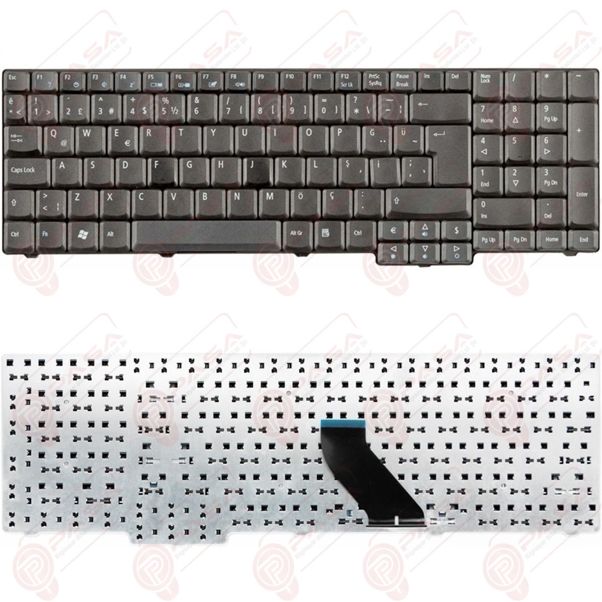 Acer Aspire 9300, 9400, 9410, 9420 Klavye Tuş Takımı Tuş Seti Siyah Türkçe