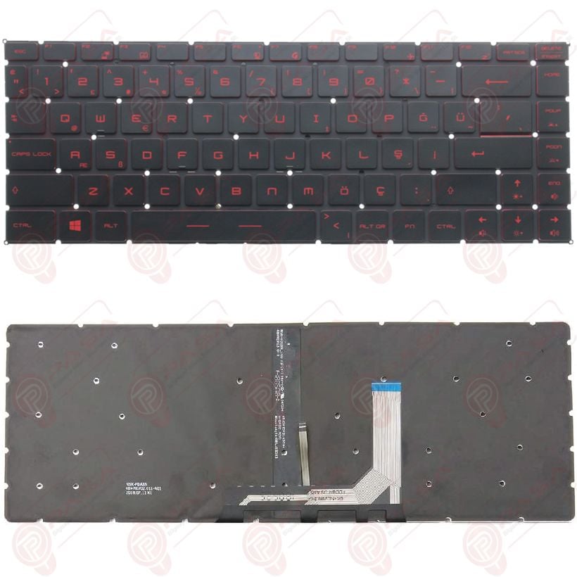 MSI GF63 Thin 9SC-044TR Klavye Tuş Takımı Işıklı Kırmızı Tuş TR