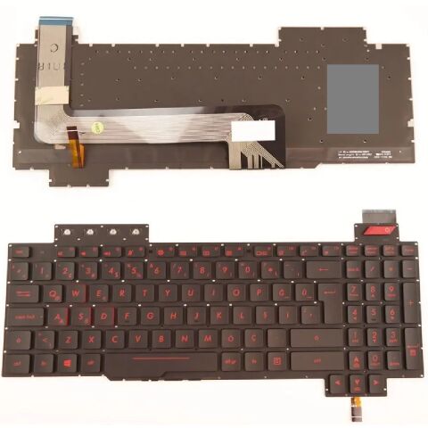 Asus FX503, FX503V, FX503VD, FX503VM Uyumlu Klavye Işıklı Tuş Takımı Siyah Türkçe