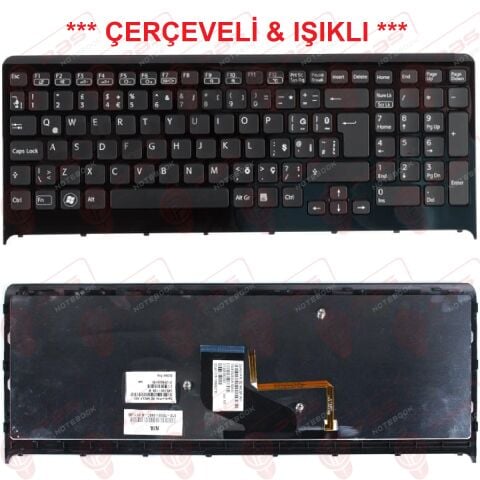 Sony Vaio VPCF21Z1E/BI, VPCF22M1E/B, VPCF22S1E/B Klavye Siyah TR