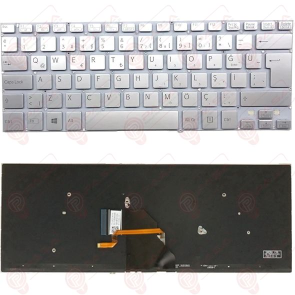 Sony AEHK8A001303A, AEHK8A001103A Klavye Led Işıklı Gri TR