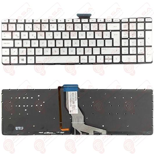 Hp Pavilion 15-AB006NT, 15-AB007NT, 15-AB008NT Klavye Tuş Takımı Tuş Seti Led Işıklı Gri Türkçe