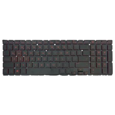 Hp Omen 15-DH1027NT, 15-DH1028NT, 15-DH1031NT Uyumlu Klavye Kırmızı Tuş Işıklı Türkçe Siyah