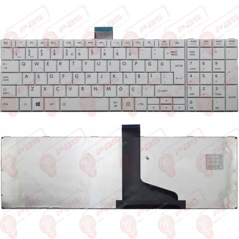 Toshiba Satellite L850-12U, L850-12V Klavye Beyaz Tuş Takımı TR Q Notebook Klavye