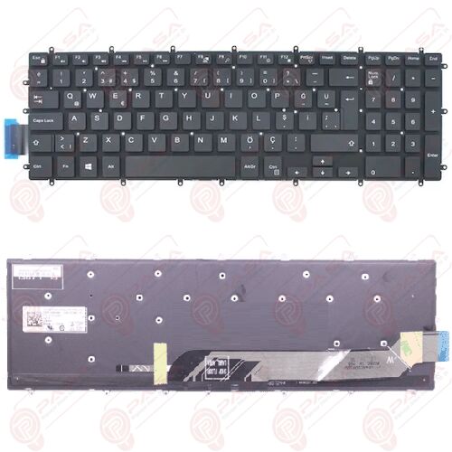 Dell G515 5590, G515-5590 Klavye Tuş Takımı Tuş Seti Led Işıklı Siyah Türkçe