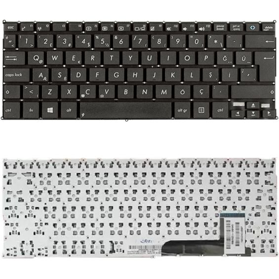 Asus T300F, T300FA-FE004H, T300FA-FE010H Klavye Tuş Takımı Tuş Seti Siyah Türkçe