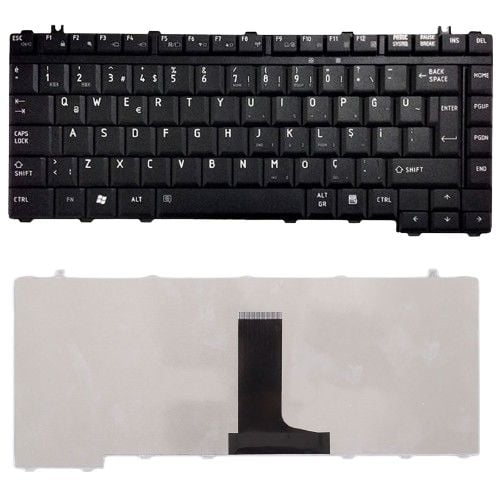 Toshiba Satellite L300-1AM, L300-1AN Klavye Siyah Tuş Takımı TR Q