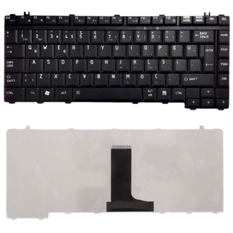 Toshiba Satellite L300-1AM, L300-1AN Klavye Siyah Tuş Takımı TR Q