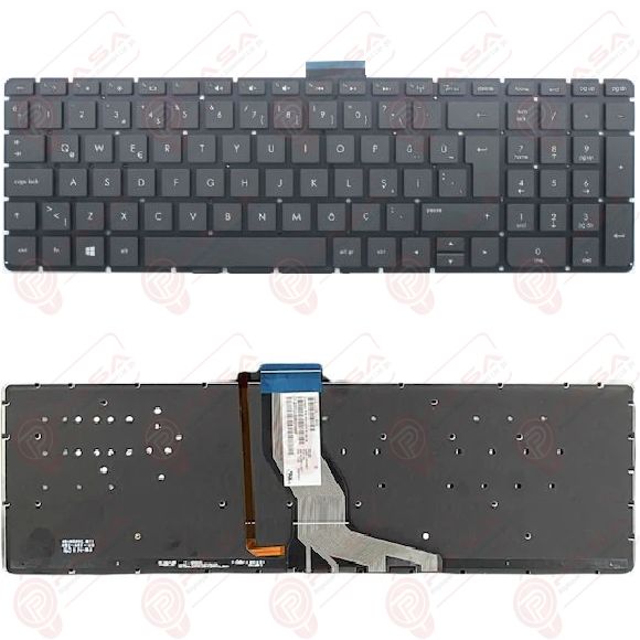 Hp 9Z.NC8LN.201, 9Z.NC8LN.20T, 9Z.NC8LN.501 Klavye Tuş Takımı Tuş Seti Led Işıklı Siyah Türkçe