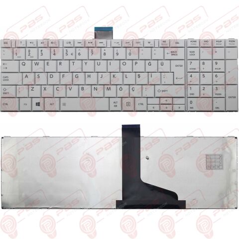 Toshiba Satellite L850-15M, L850-15X Klavye Beyaz Tuş Takımı Q TR Keyboard