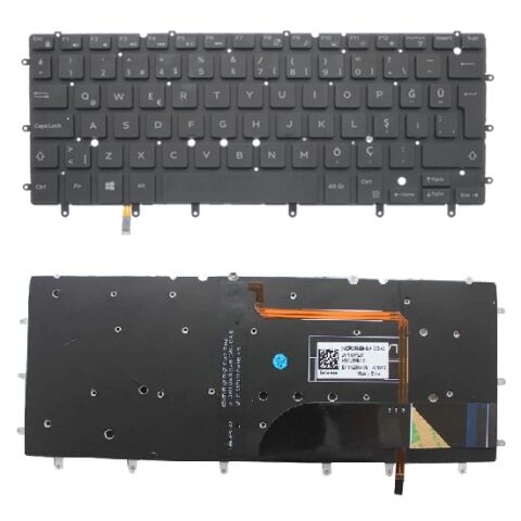 Dell XPS 9343, 13-9343, 13 9343 Klavye Tuş Takımı Tuş Seti Led Işıklı Siyah Türkçe