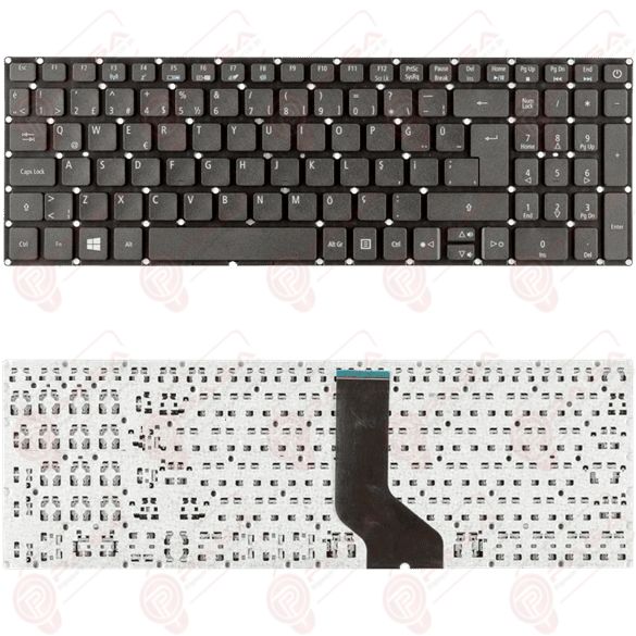 Acer Aspire A315-51-389A, A315-51-39UT Uyumlu Klavye Tuş Takımı Tuş Seti Siyah Türkçe