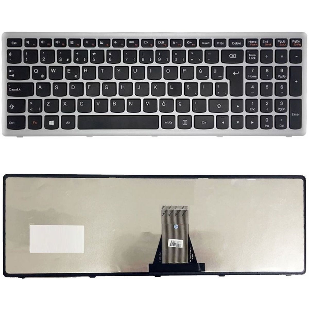 Lenovo 25211288, 25211297, 25211319 Klavye Gri TR