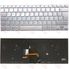 Sony Vaio SVF142A29W, SVF142C1WW Klavye Led Işıklı Gri TR